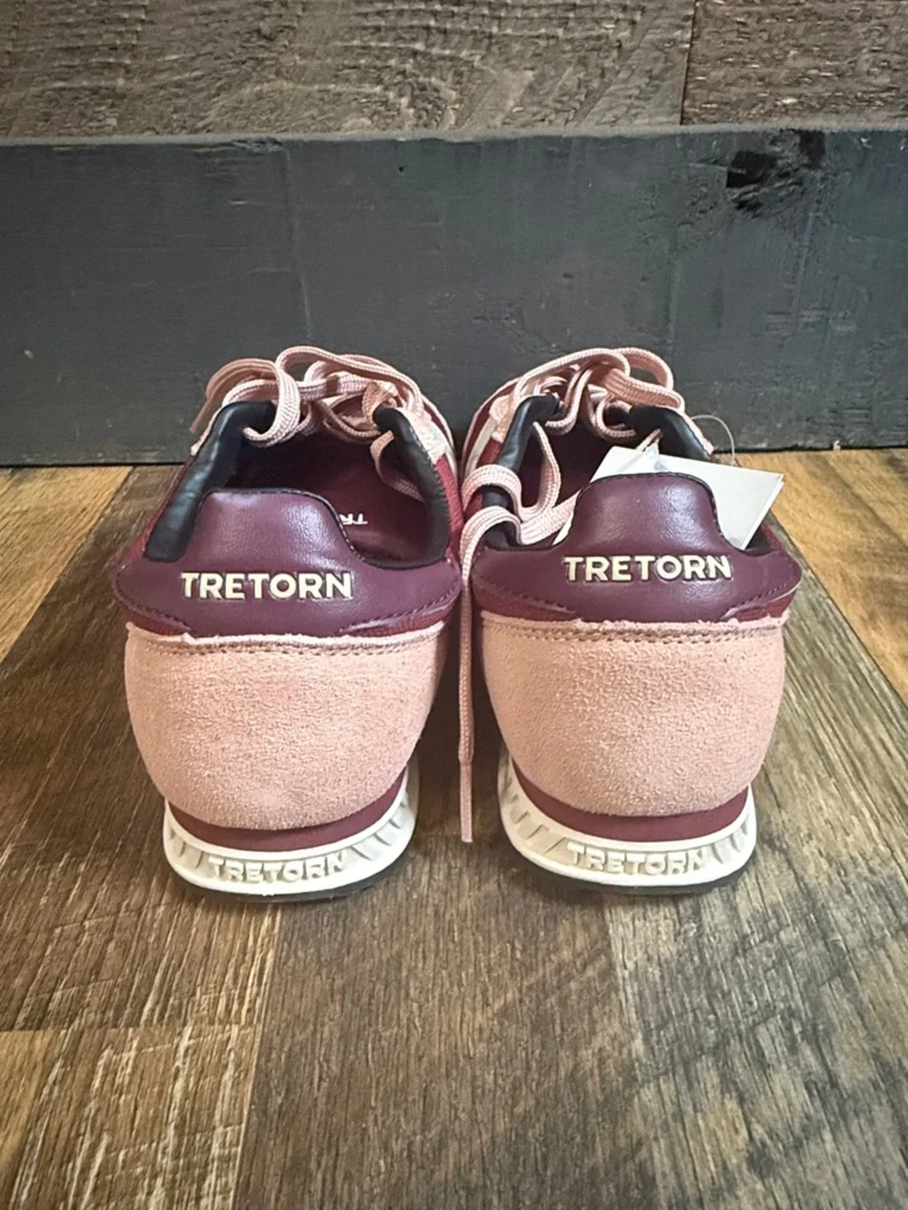 Tretorn Rawlins 2.0 Burgundy Pink Suede Sneakers Size 8.5 Women NWT - Picture 7 of 9